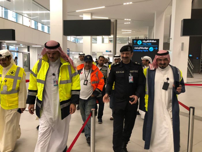 الحمود يتفقد مطار الكويت للوقوف على خطة طوارئ الأمطار